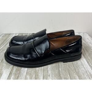 Franco Sarto Shoes Womens BOCCA Black Patent Slip On Loafer Size 9.5 Comfort